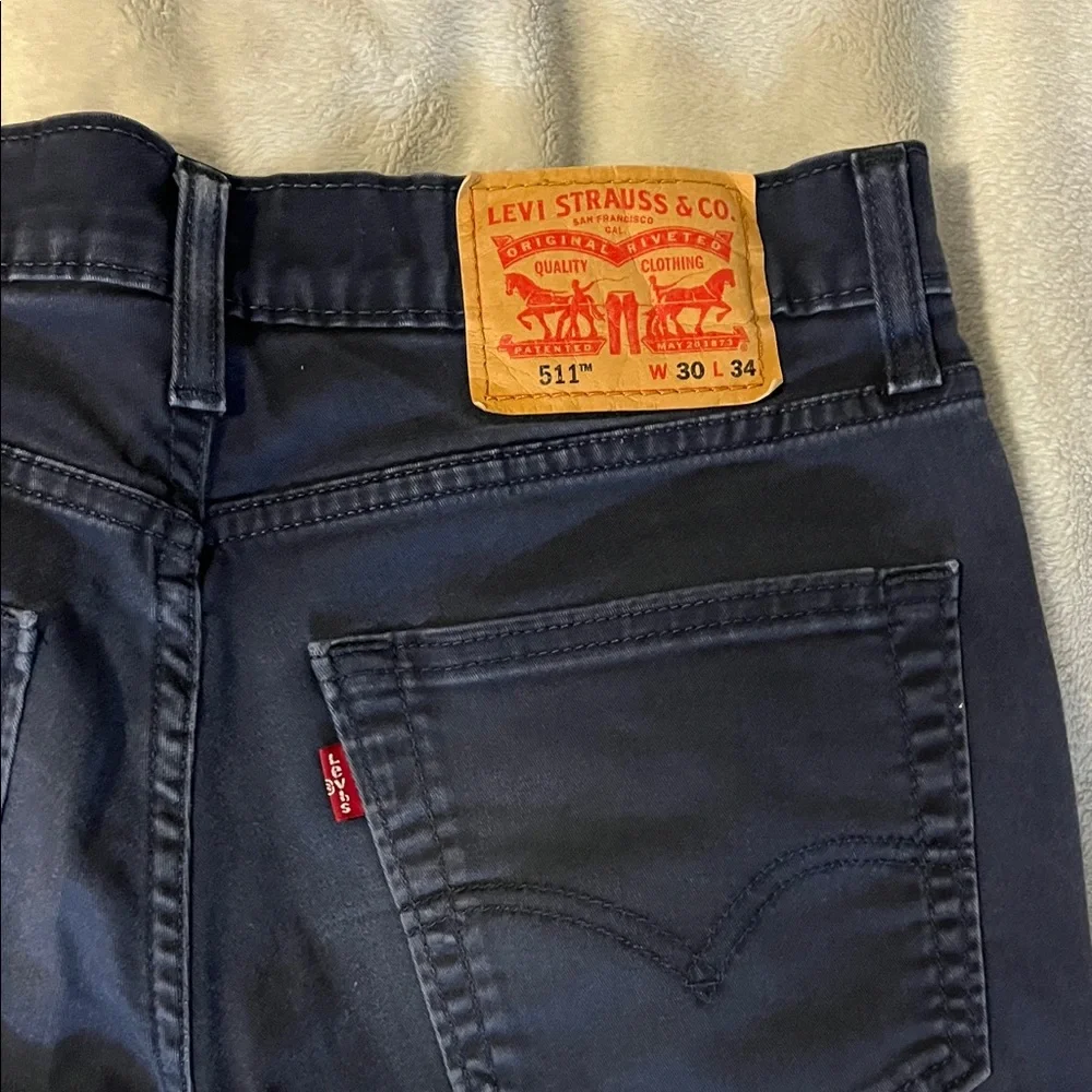 Men's Dark Blue Pants/Jeans - Picture 3 of 4